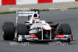 11.03.2011 Barcelona, Spain,  Kamui Kobayashi (JAP), Sauber F1 Team  - Formula 1 Testing - Formula 1 World Championship