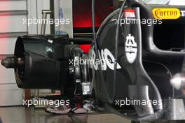 11.03.2011 Barcelona, Spain,  Peter Sauber (SUI), Sauber F1 Team, Team Owner  technical detail - Formula 1 Testing - Formula 1 World Championship