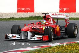11.03.2011 Barcelona, Spain,  Fernando Alonso (ESP), Scuderia Ferrari  - Formula 1 Testing - Formula 1 World Championship