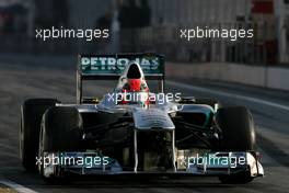 11.03.2011 Barcelona, Spain,  Michael Schumacher (GER), Mercedes GP  - Formula 1 Testing - Formula 1 World Championship