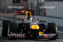 11.03.2011 Barcelona, Spain,  Sebastian Vettel (GER), Red Bull Racing  - Formula 1 Testing - Formula 1 World Championship
