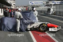 11.03.2011 Barcelona, Spain,  Hispania Racing Team, HRT unveils new F111 - Formula 1 Testing - Formula 1 World Championship
