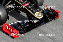 11.03.2011 Barcelona, Spain,  Lotus Renault GP front wing detail - Formula 1 Testing - Formula 1 World Championship
