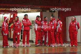 12.03.2011 Barcelona, Spain,  Scuderia Ferrari mechanics - Formula 1 Testing - Formula 1 World Championship