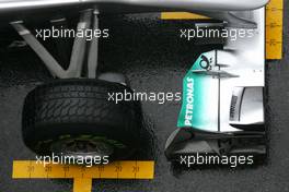 12.03.2011 Barcelona, Spain,  Michael Schumacher (GER), Mercedes GP, Pirelli wet tyre  - Formula 1 Testing - Formula 1 World Championship