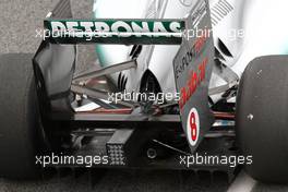 09.03.2011 Barcelona, Spain,  Mercedes GP technical detail, rear wing and diffuser - Formula 1 Testing - Formula 1 World Championship