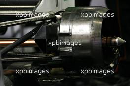09.03.2011 Barcelona, Spain,  Force India F1 Team, technical detail, rear brake system - Formula 1 Testing - Formula 1 World Championship