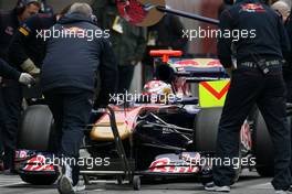 09.03.2011 Barcelona, Spain,  Sebastien Buemi (SUI), Scuderia Toro Rosso  - Formula 1 Testing - Formula 1 World Championship