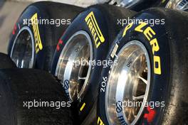09.03.2011 Barcelona, Spain,  Pirelli tyres  - Formula 1 Testing - Formula 1 World Championship