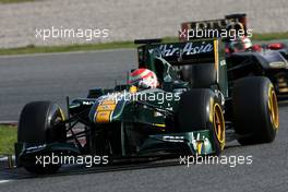 09.03.2011 Barcelona, Spain,  Jarno Trulli (ITA), Team Lotus and Vitaly Petrov (RUS), Lotus Renault F1 Team  - Formula 1 Testing - Formula 1 World Championship