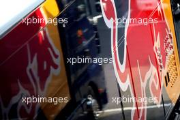 09.03.2011 Barcelona, Spain,  truck atmosphere, Red Bull Racing  - Formula 1 Testing - Formula 1 World Championship