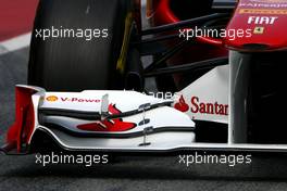 09.03.2011 Barcelona, Spain,  Scuderia Ferrari front wing detail - Formula 1 Testing - Formula 1 World Championship