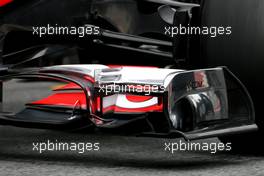 09.03.2011 Barcelona, Spain,  McLaren Mercedes front wing detail - Formula 1 Testing - Formula 1 World Championship