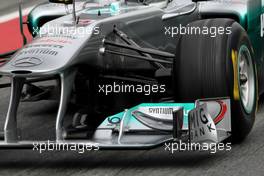 09.03.2011 Barcelona, Spain,  Mercedes GP technical detail, front suspension - Formula 1 Testing - Formula 1 World Championship