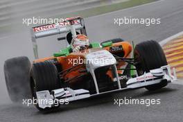 26.08.2011 Spa Francorchamps, Belgium,  Adrian Sutil (GER), Force India  - Formula 1 World Championship, Rd 12, Belgian Grand Prix, Friday Practice