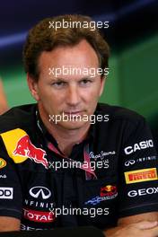 26.08.2011 Spa Francorchamps, Belgium,  Christian Horner (GBR), Red Bull Racing, Sporting Director, press conference - Formula 1 World Championship, Rd 12, Belgian Grand Prix, Friday Practice