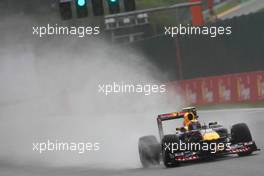 26.08.2011 Spa Francorchamps, Belgium,  Mark Webber (AUS), Red Bull Racing - Formula 1 World Championship, Rd 12, Belgian Grand Prix, Friday Practice