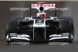 26.08.2011 Spa Francorchamps, Belgium,  Rubens Barrichello (BRA), Williams F1 Team  - Formula 1 World Championship, Rd 12, Belgian Grand Prix, Friday Practice