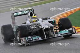 26.08.2011 Spa Francorchamps, Belgium,  Nico Rosberg (GER), Mercedes GP  - Formula 1 World Championship, Rd 12, Belgian Grand Prix, Friday Practice