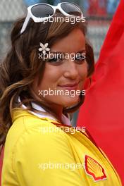 28.08.2011 Spa Francorchamps, Belgium,  Grid girl - Formula 1 World Championship, Rd 12, Belgian Grand Prix, Sunday Pre-Race Grid