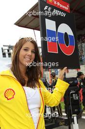 28.08.2011 Spa Francorchamps, Belgium,  Grid girl - Formula 1 World Championship, Rd 12, Belgian Grand Prix, Sunday Grid Girl