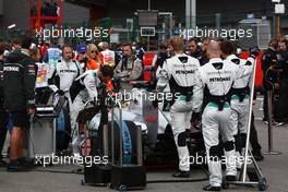 28.08.2011 Spa Francorchamps, Belgium,  Michael Schumacher (GER), Mercedes GP  - Formula 1 World Championship, Rd 12, Belgian Grand Prix, Sunday Pre-Race Grid