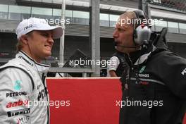 28.08.2011 Spa Francorchamps, Belgium,  Nico Rosberg (GER), Mercedes GP  - Formula 1 World Championship, Rd 12, Belgian Grand Prix, Sunday Pre-Race Grid