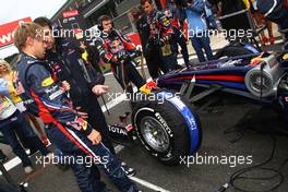 28.08.2011 Spa Francorchamps, Belgium,  Sebastian Vettel (GER), Red Bull Racing  - Formula 1 World Championship, Rd 12, Belgian Grand Prix, Sunday Pre-Race Grid