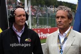 28.08.2011 Spa Francorchamps, Belgium,  Eric van de Poele (BEL) and Jacky Ickx (BEL) - Formula 1 World Championship, Rd 12, Belgian Grand Prix, Sunday Pre-Race Grid