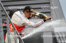28.08.2011 Spa Francorchamps, Belgium,  Jenson Button (GBR), McLaren Mercedes - Formula 1 World Championship, Rd 12, Belgian Grand Prix, Sunday Podium