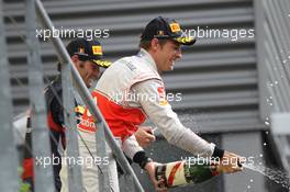 28.08.2011 Spa Francorchamps, Belgium,  Jenson Button (GBR), McLaren Mercedes - Formula 1 World Championship, Rd 12, Belgian Grand Prix, Sunday Podium