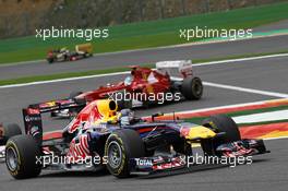 28.08.2011 Spa Francorchamps, Belgium,  Sebastian Vettel (GER), Red Bull Racing - Formula 1 World Championship, Rd 12, Belgian Grand Prix, Sunday Race