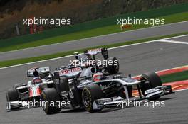 28.08.2011 Spa Francorchamps, Belgium,  Rubens Barrichello (BRA), AT&T Williams - Formula 1 World Championship, Rd 12, Belgian Grand Prix, Sunday Race