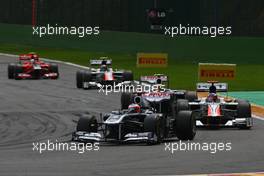28.08.2011 Spa Francorchamps, Belgium,  Rubens Barrichello (BRA), Williams F1 Team  - Formula 1 World Championship, Rd 12, Belgian Grand Prix, Sunday Race
