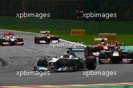 28.08.2011 Spa Francorchamps, Belgium,  Nico Rosberg (GER), Mercedes GP  - Formula 1 World Championship, Rd 12, Belgian Grand Prix, Sunday Race