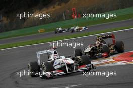 28.08.2011 Spa Francorchamps, Belgium,  Kamui Kobayashi (JAP), Sauber F1 Team - Formula 1 World Championship, Rd 12, Belgian Grand Prix, Sunday Race