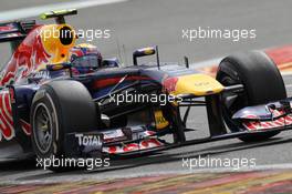 28.08.2011 Spa Francorchamps, Belgium,  Mark Webber (AUS), Red Bull Racing - Formula 1 World Championship, Rd 12, Belgian Grand Prix, Sunday Race