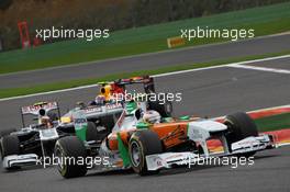28.08.2011 Spa Francorchamps, Belgium,  Paul di Resta (GBR), Force India F1 Team - Formula 1 World Championship, Rd 12, Belgian Grand Prix, Sunday Race