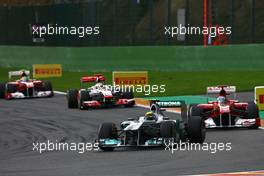 28.08.2011 Spa Francorchamps, Belgium,  Nico Rosberg (GER), Mercedes GP  - Formula 1 World Championship, Rd 12, Belgian Grand Prix, Sunday Race