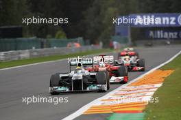 28.08.2011 Spa Francorchamps, Belgium, Nico Rosberg (GER), Mercedes GP  - Formula 1 World Championship, Rd 12, Belgian Grand Prix, Sunday Race