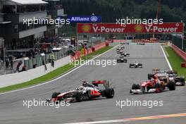 28.08.2011 Spa Francorchamps, Belgium, Lewis Hamilton (GBR), McLaren Mercedes  - Formula 1 World Championship, Rd 12, Belgian Grand Prix, Sunday Race