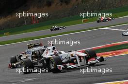 28.08.2011 Spa Francorchamps, Belgium,  Kamui Kobayashi (JAP), Sauber F1 Team - Formula 1 World Championship, Rd 12, Belgian Grand Prix, Sunday Race