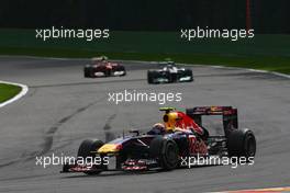 28.08.2011 Spa Francorchamps, Belgium,  Mark Webber (AUS), Red Bull Racing  - Formula 1 World Championship, Rd 12, Belgian Grand Prix, Sunday Race