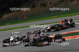 28.08.2011 Spa Francorchamps, Belgium,  Sébastien Buemi (SUI), Scuderia Toro Rosso - Formula 1 World Championship, Rd 12, Belgian Grand Prix, Sunday Race