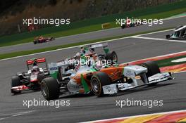 28.08.2011 Spa Francorchamps, Belgium,  Adrian Sutil (GER), Force India F1 Team - Formula 1 World Championship, Rd 12, Belgian Grand Prix, Sunday Race