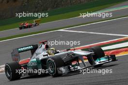 28.08.2011 Spa Francorchamps, Belgium,  Michael Schumacher (GER), Mercedes GP Petronas F1 Team - Formula 1 World Championship, Rd 12, Belgian Grand Prix, Sunday Race