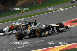 28.08.2011 Spa Francorchamps, Belgium,  Heikki Kovalainen (FIN), Team Lotus - Formula 1 World Championship, Rd 12, Belgian Grand Prix, Sunday Race