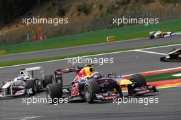 28.08.2011 Spa Francorchamps, Belgium,  Mark Webber (AUS), Red Bull Racing - Formula 1 World Championship, Rd 12, Belgian Grand Prix, Sunday Race