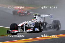 27.08.2011 Spa Francorchamps, Belgium,  Sergio Perez (MEX), Sauber F1 Team  - Formula 1 World Championship, Rd 12, Belgian Grand Prix, Saturday Practice