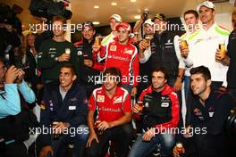 27.08.2011 Spa Francorchamps, Belgium,  Michael Schumacher (GER), Mercedes GP Petronas F1 Team celebrates his first F1 drive at Spa 20 years ago - Formula 1 World Championship, Rd 12, Belgian Grand Prix, Saturday